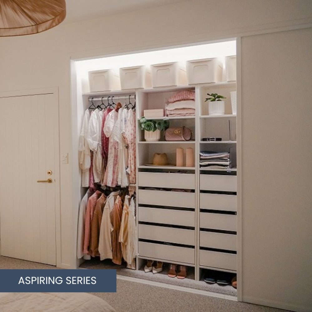 Aspiring 800 Wardrobe 4-Drawer Module - White - Image 4