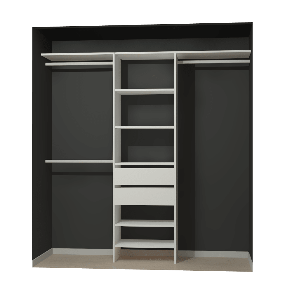 Wardrobe Organiser Kitset 2 Drawers Shelves Affordable AS600