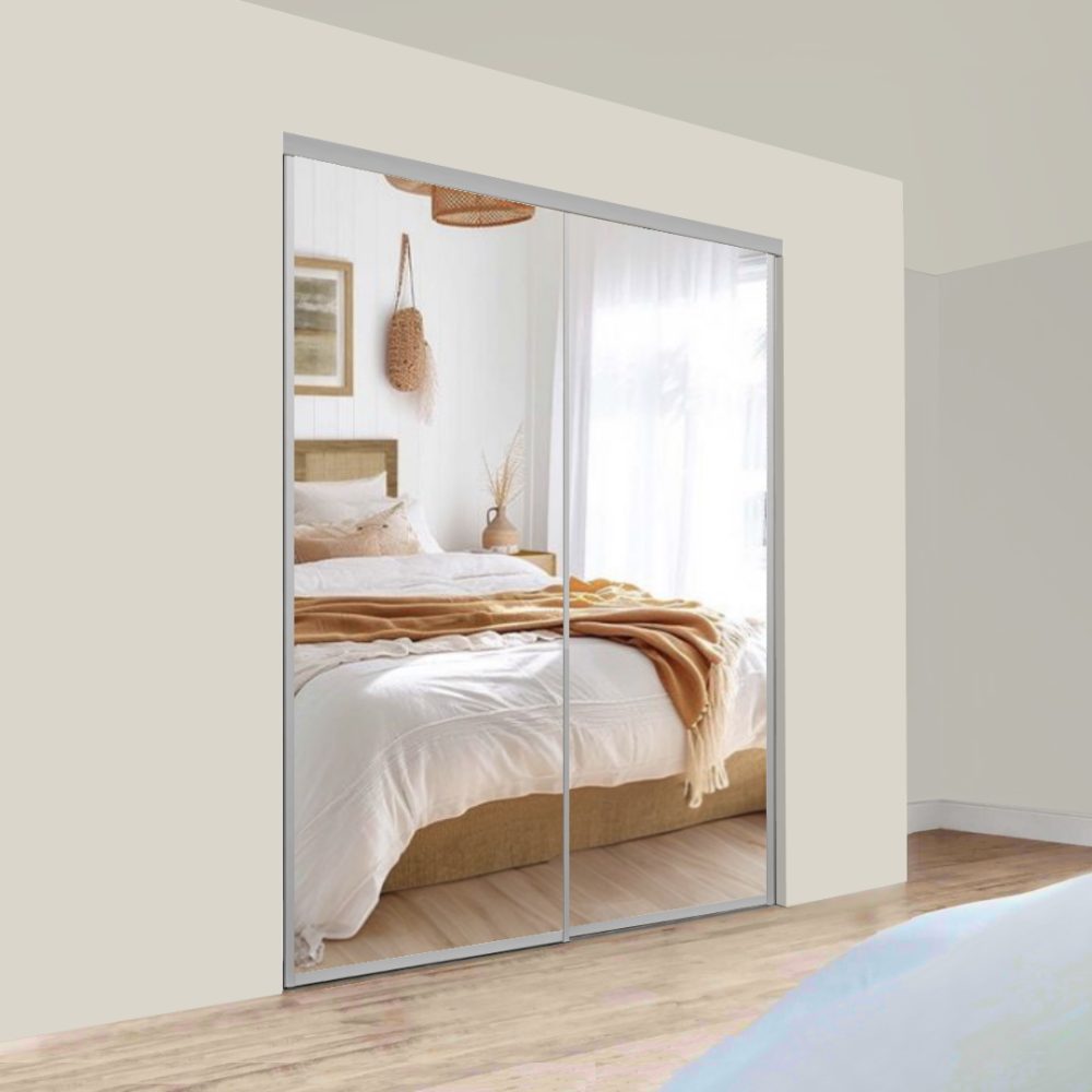 Metro Double Sliding Doors - Mirror + Mirror - Image 3