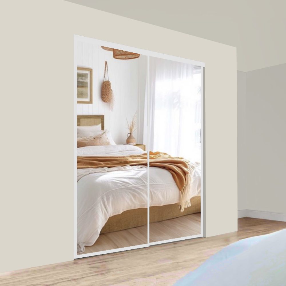 Metro Double Sliding Doors - Mirror + Mirror - Image 2