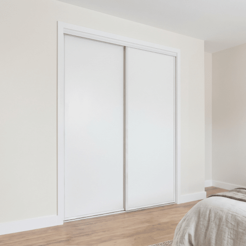 Metro Double Sliding Doors – White + White
