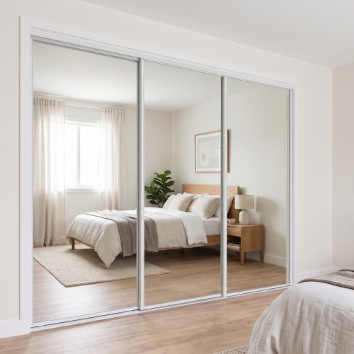 Metro Triple Sliding Doors - Mirror + Mirror + Mirror