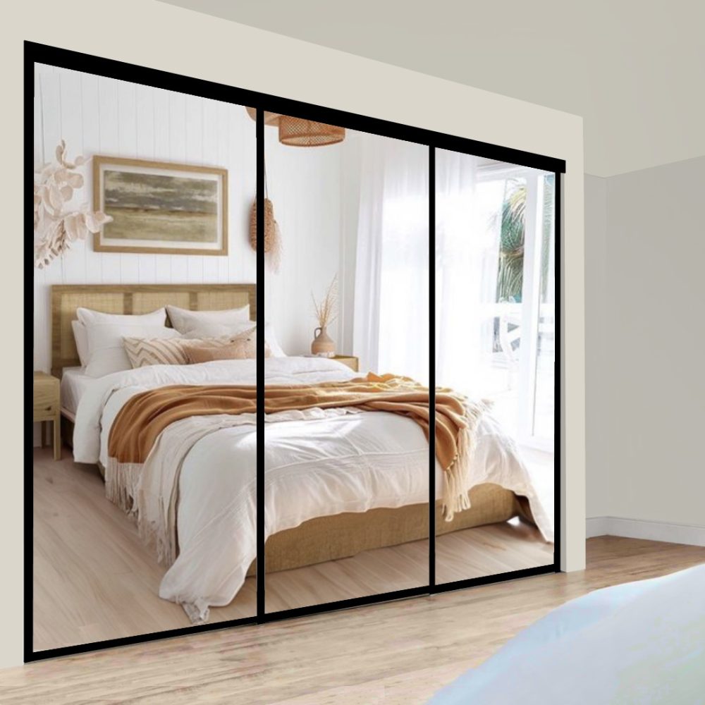 Metro Triple Sliding Doors - Mirror + Mirror + Mirror