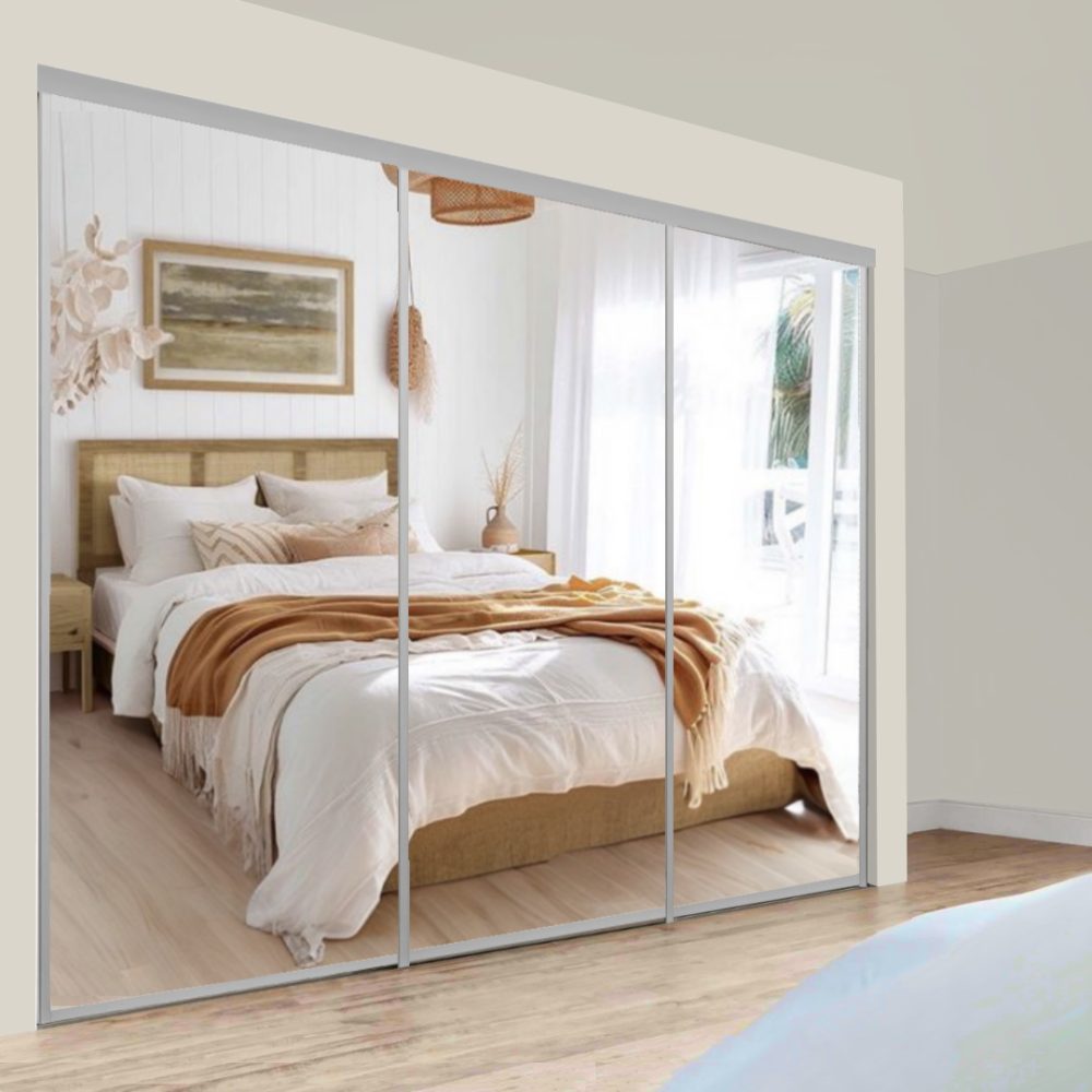 Metro Triple Sliding Doors - Mirror + Mirror + Mirror - Image 3