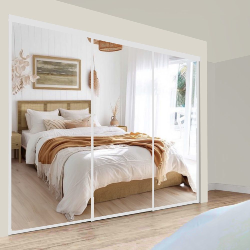 Metro Triple Sliding Doors - Mirror + Mirror + Mirror - Image 2