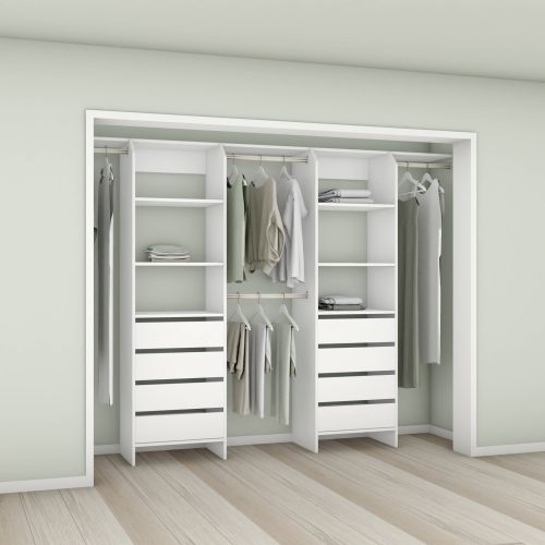 Tasman 600 Wardrobe Drawer Duo – White