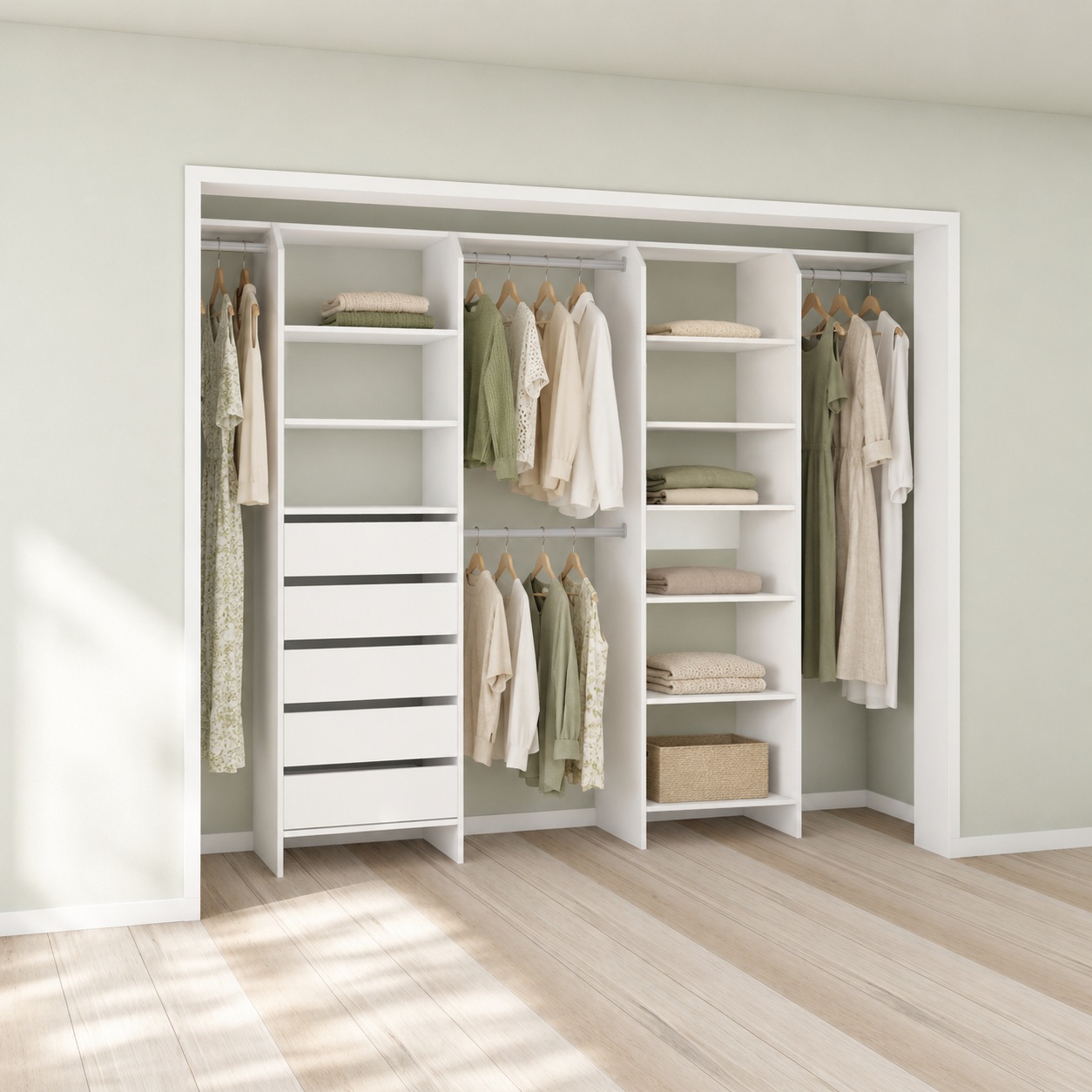 Tasman 600 Wardrobe Drawer & Shelf Duo
