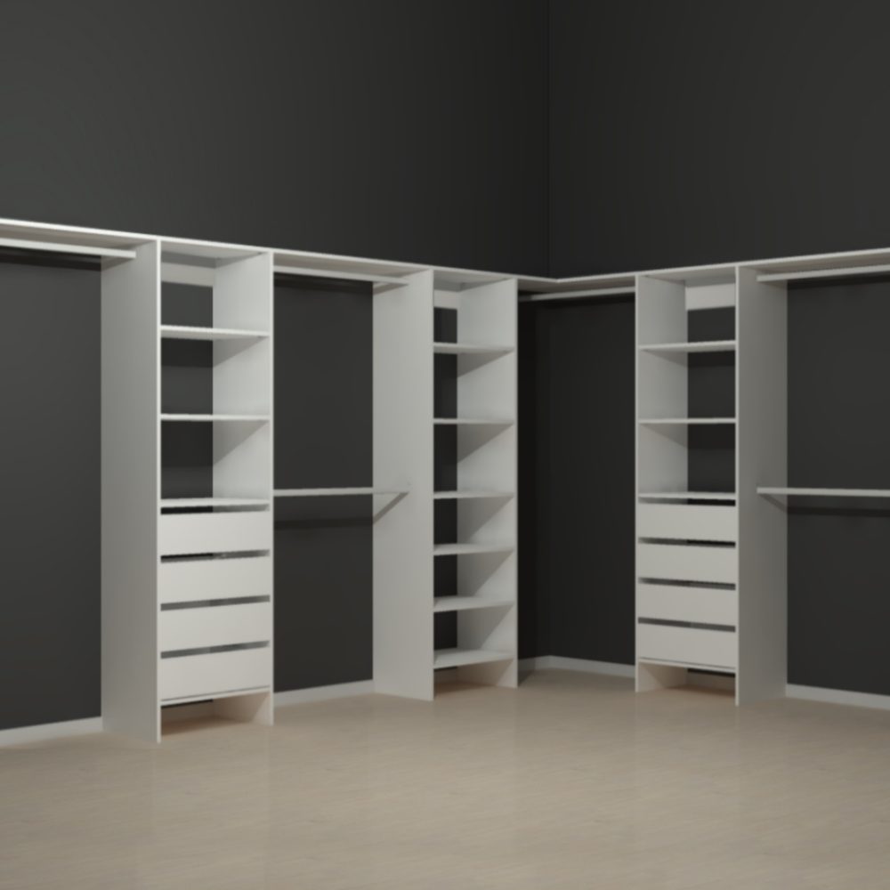 Aspiring 600 Walk-In Wardrobe with Drawers