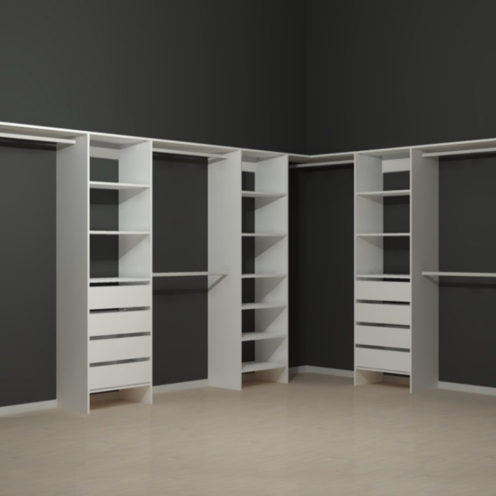 Wardrobe System for WalkIn Wardrobes. Affordable Kitset. Built In