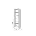 Aspiring 600 Wardrobe Shelf Module – White - Image 2