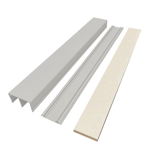 Ready Made Sliding Door Tracks – Double 1200 - Silver