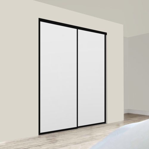 Metro Double Sliding Doors – White + White