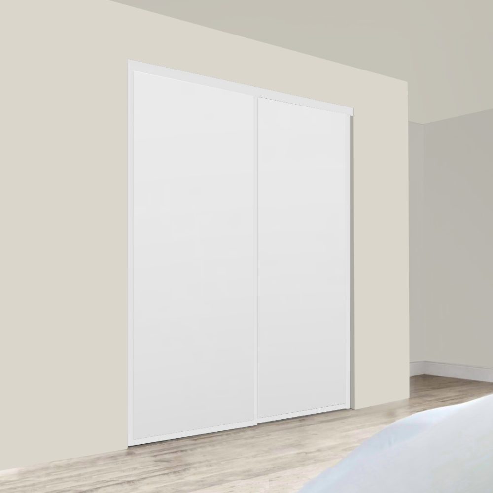 Metro Double Sliding Doors – White + White - Image 2