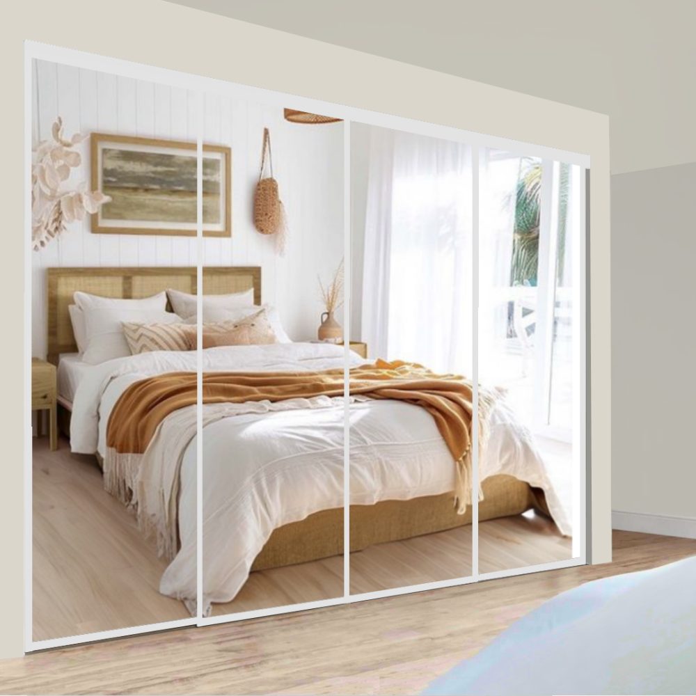Metro Quad Sliding Doors – Mirror + Mirror + Mirror + Mirror - Image 2