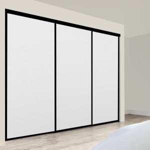 Metro Triple Sliding Doors – White + White + White - White Frame and Track WITH Packer