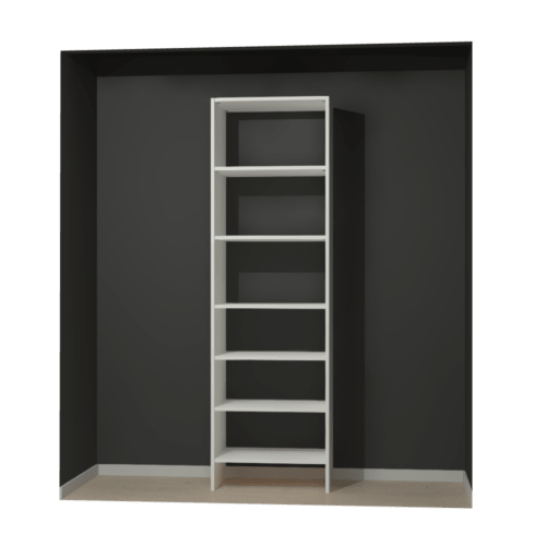 White Shelf Unit with 6 Shelves