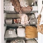 Silver wire shelves for linen cupboard