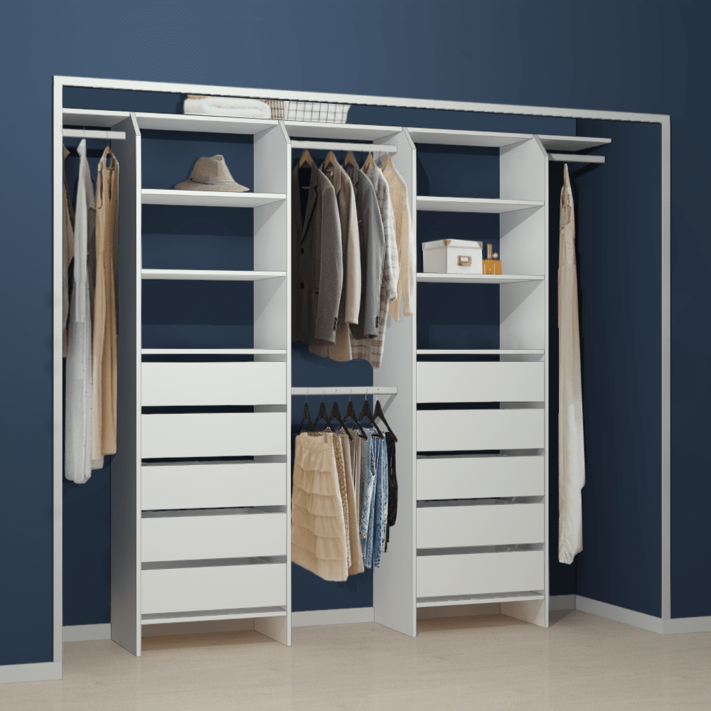 Wardrobe System 10 Drawers & Shelves Affordable Kitset TM600