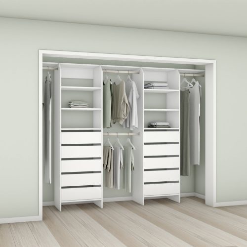 Tasman 600 Wardrobe Drawer Duo Deca – White