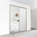 Ultra Double Sliding Doors - Mirror + White - Image 2