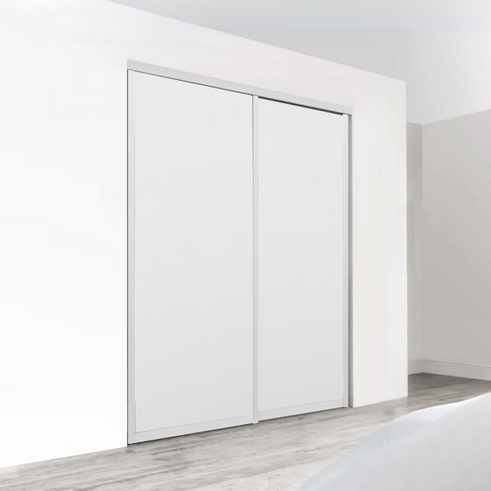 Ultra Double Sliding Doors - White + White