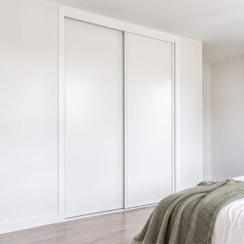Ultra Double Sliding Doors – White + White
