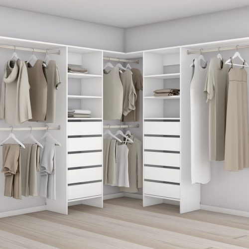 Aspiring 600 Walk-In Wardrobe Duo Deca L2DD10 - White