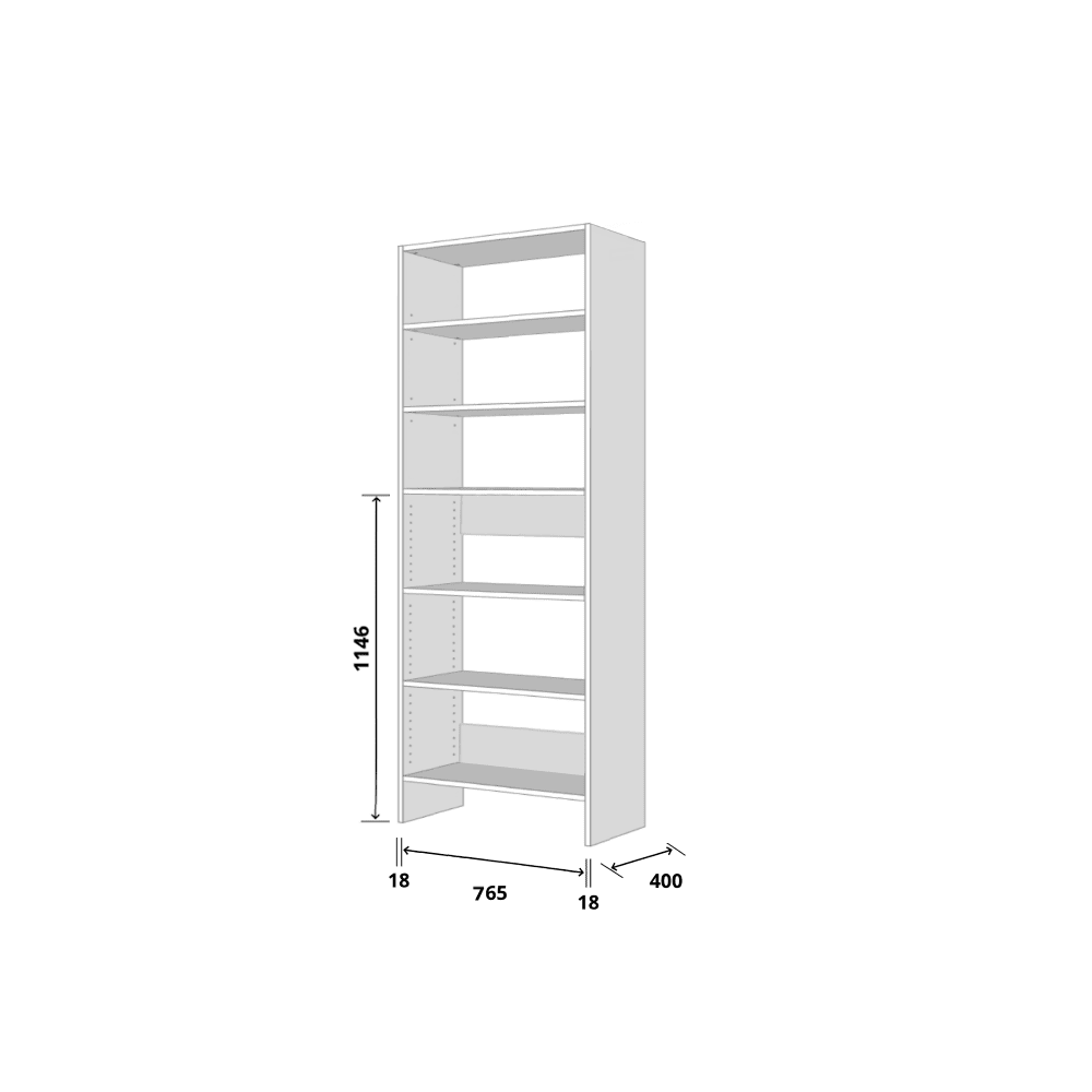 Aspiring 800 Wardrobe Shelf Module – White - Image 2