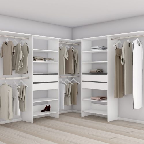 Aspiring 800 Walk-In Wardrobe Duo L2DD - Snow White