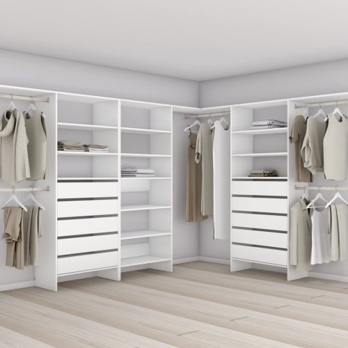 Aspiring 800 Walk-In Wardrobe Trio L3DDS - Snow White