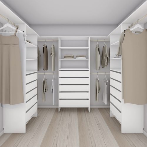 Aspiring 800 Walk-In Wardrobe Trio U3DDD - Snow White