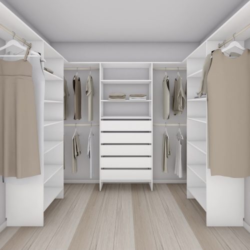 Aspiring 800 Walk-In Wardrobe Trio U3DSS - Snow White