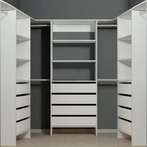 WalkIn Wardrobe Organiser Kitset Soft Close Drawers 800U3DDD