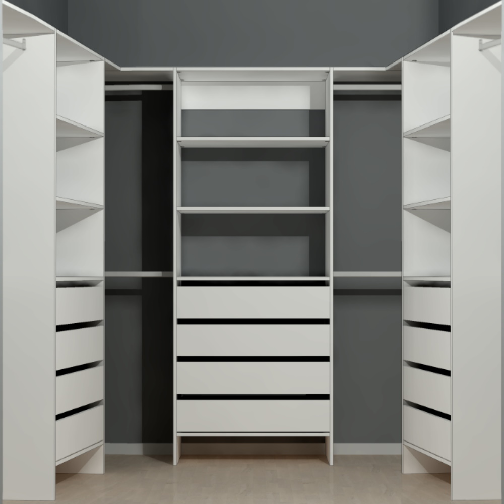 Aspiring 800 Series Walk In Wardrobe U3DDD with Drawers