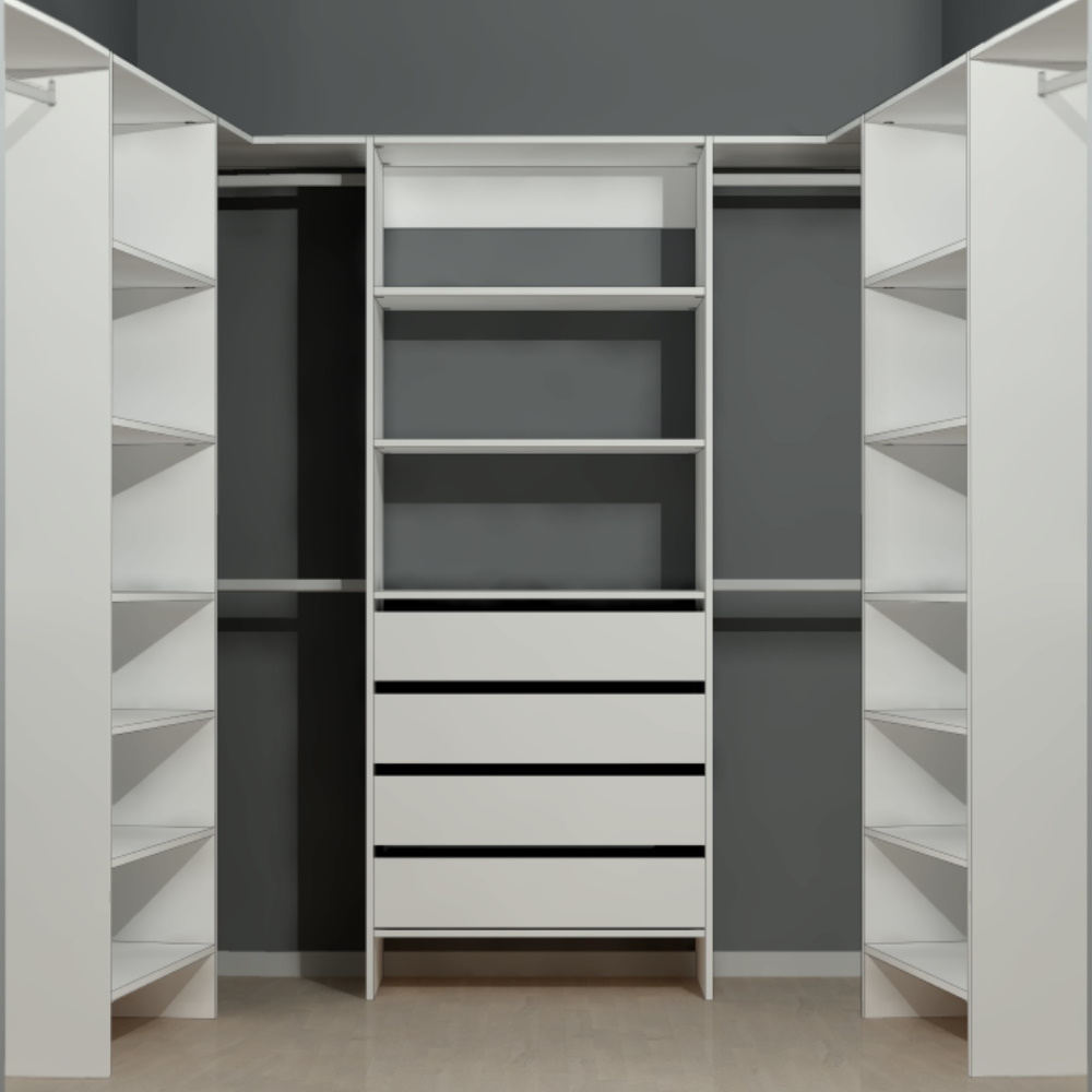 Aspiring 800 Series Walk In Wardrobe U3DSS with drawers