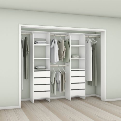 Tasman 500 Wardrobe Drawer Duo – White