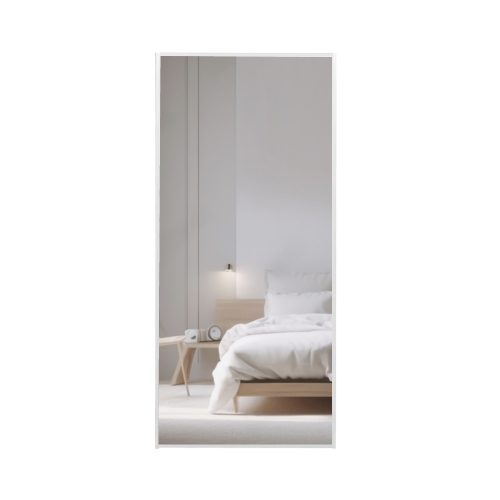 Ready Made Wardrobe Sliding Door - Mirror 700 - White Frame