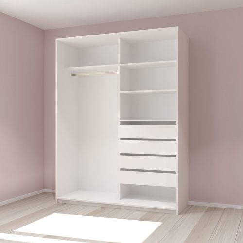 Large Absolute Wardrobe with Drawers - Combination Doors