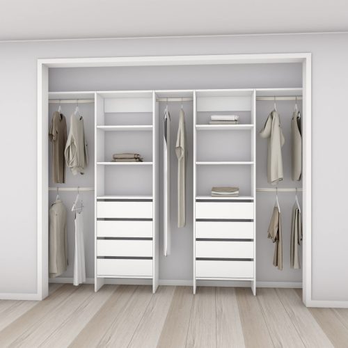 Aspiring 600 Wardrobe Drawer Duo - White