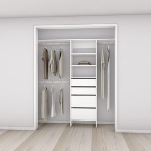 Aspiring 600 Wardrobe Jumbo 4-Drawer Tower – White