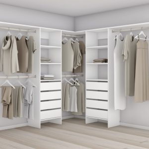 Aspiring 600 Walk-In Wardrobe Duo L2DD - White