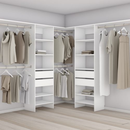Aspiring 600 Walk-In Wardrobe Duo L2HD - White