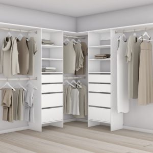 Aspiring 600 Walk-In Wardrobe Jumbo Duo L2JDD - White