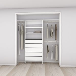 Aspiring 800 Wardrobe 5-Drawer Tower – White
