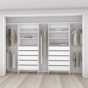 Aspiring 800 Wardrobe Drawer Duo Deca- White