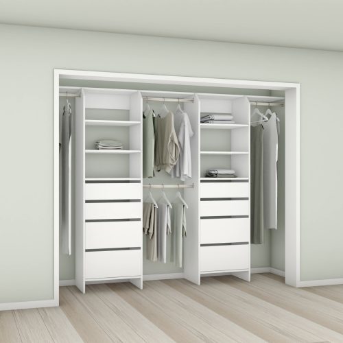 Tasman 600 Wardrobe Jumbo Drawer Duo – White