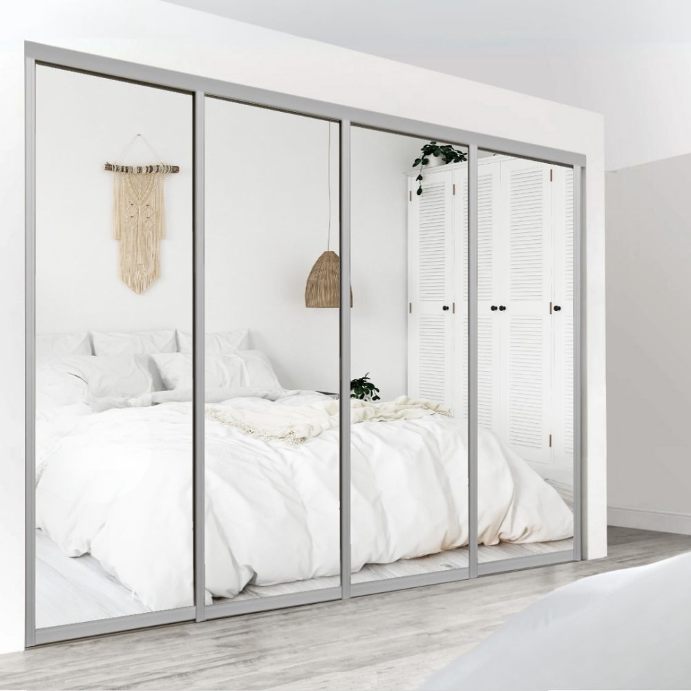 Ultra Quad Sliding Doors – Mirror + Mirror + Mirror + Mirror - Image 2