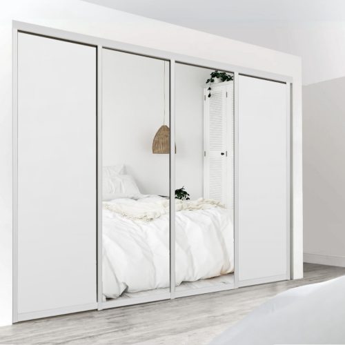 Ultra Quad Sliding Doors – Mirror + Mirror + White + White