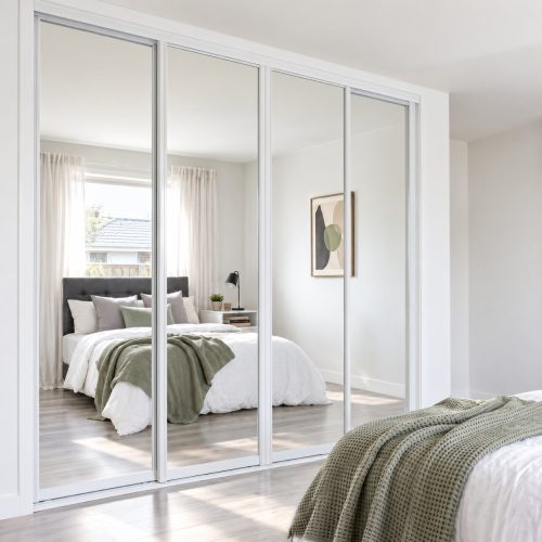 Ultra Quad Sliding Doors – Mirror + Mirror + Mirror + Mirror