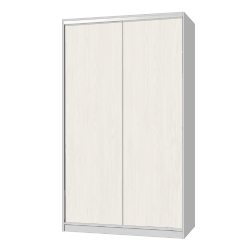 Small Absolute Wardrobe - Washed Oak Doors